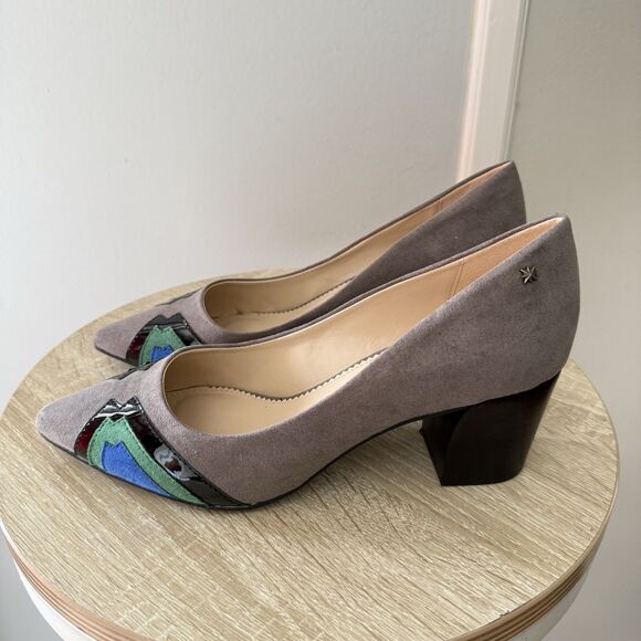 NEW Callisto Women's Advisor Pump Block Heels Size 6.5 Gray Suede - Picture 13 of 16